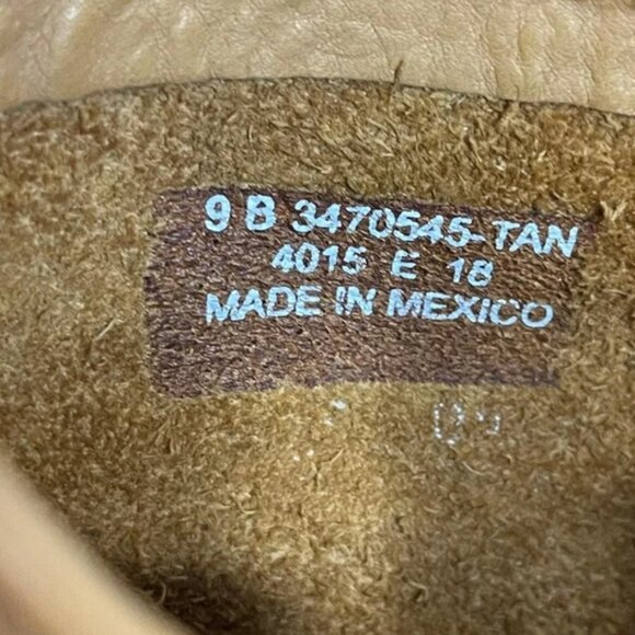 Frye Veronica Tan Leather Motorcycle Ankle Boots Buckle Pull On Women's Size 9 B - Picture 8 of 10